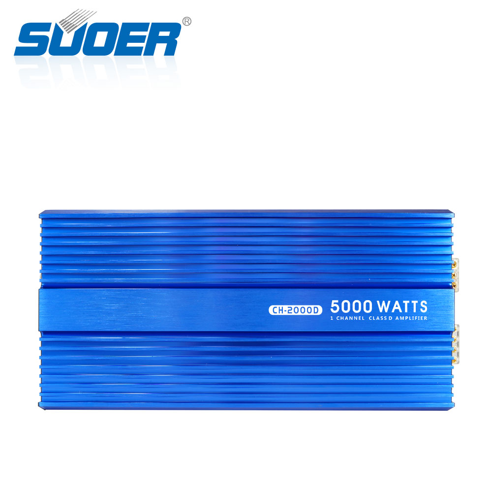 Suoer CH-2000D new product 12V 2000w 5000W 6000w professional MONO channel car amplifier class d